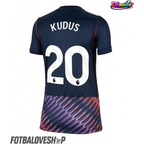 Tottenham Hotspur Mohammed Kudus #20 Dámské Venkovní Dres 2026-27 Krátký Rukáv