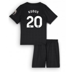 Tottenham Hotspur Mohammed Kudus #20 Dětské Venkovní Dres 2025-26 Krátký Rukáv (+ trenýrky)