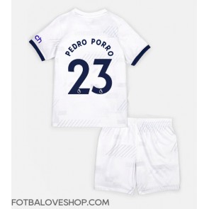 Tottenham Hotspur Pedro Porro #23 Dětské Domácí Dres 2023-24 Krátký Rukáv (+ trenýrky)