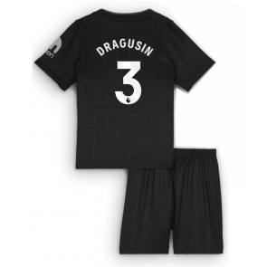 Tottenham Hotspur Radu Dragusin #3 Dětské Venkovní Dres 2025-26 Krátký Rukáv (+ trenýrky)