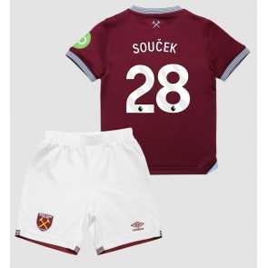 West Ham United Tomas Soucek #28 Dětské Domácí Dres 2025-26 Krátký Rukáv (+ trenýrky)