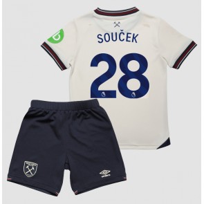 West Ham United Tomas Soucek #28 Dětské Venkovní Dres 2025-26 Krátký Rukáv (+ trenýrky)