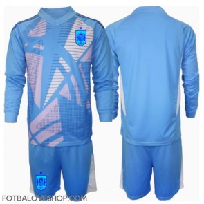 Španělsko Brankářské Dětské Domácí Dres ME 2024 Dlouhý Rukáv (+ trenýrky)