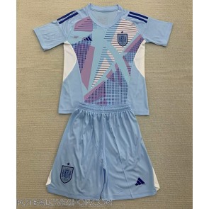 Španělsko Brankářské Dětské Domácí Dres ME 2024 Krátký Rukáv (+ trenýrky)