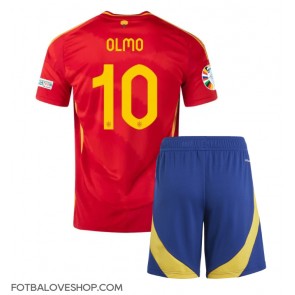 Španělsko Dani Olmo #10 Dětské Domácí Dres ME 2024 Krátký Rukáv (+ trenýrky)