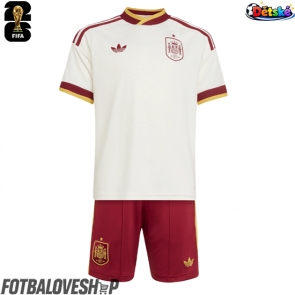 Španělsko Dětské Venkovní Dres MS 2026 Krátký Rukáv (+ trenýrky)