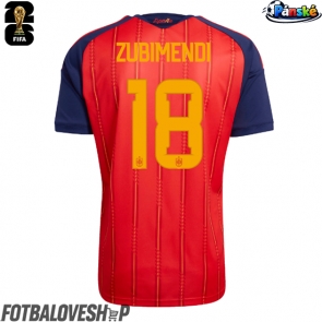 Španělsko Martin Zubimendi #18 Domácí Dres MS 2026 Krátký Rukáv