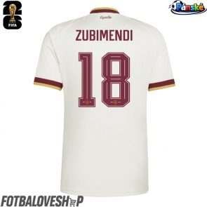 Španělsko Martin Zubimendi #18 Venkovní Dres MS 2026 Krátký Rukáv