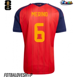 Španělsko Mikel Merino #6 Domácí Dres MS 2026 Krátký Rukáv