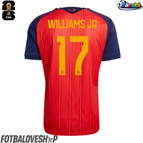 Španělsko Nico Williams #17 Domácí Dres MS 2026 Krátký Rukáv