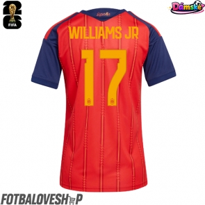 Španělsko Nico Williams #17 Dámské Domácí Dres MS 2026 Krátký Rukáv