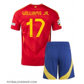 Španělsko Nico Williams #17 Dětské Domácí Dres ME 2024 Krátký Rukáv (+ trenýrky)
