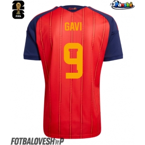 Španělsko Paez Gavi #9 Domácí Dres MS 2026 Krátký Rukáv