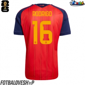 Španělsko Rodri Hernandez #16 Domácí Dres MS 2026 Krátký Rukáv