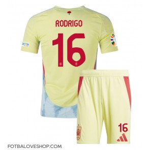 Španělsko Rodri Hernandez #16 Dětské Venkovní Dres ME 2024 Krátký Rukáv (+ trenýrky)