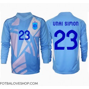 Španělsko Unai Simon #23 Brankářské Domácí Dres ME 2024 Dlouhý Rukáv
