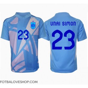 Španělsko Unai Simon #23 Brankářské Domácí Dres ME 2024 Krátký Rukáv