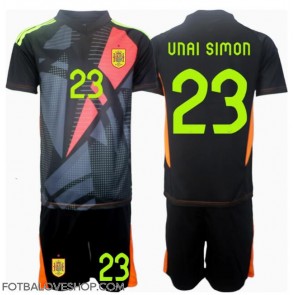 Španělsko Unai Simon #23 Brankářské Dětské Venkovní Dres ME 2024 Krátký Rukáv (+ trenýrky)