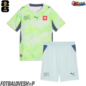 Švýcarsko Dětské Venkovní Dres MS 2026 Krátký Rukáv (+ trenýrky)