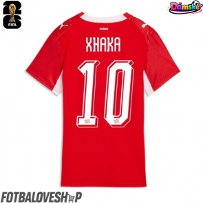 Švýcarsko Granit Xhaka #10 Dámské Domácí Dres MS 2026 Krátký Rukáv