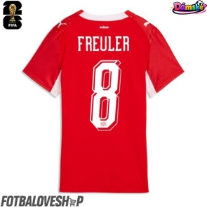 Švýcarsko Remo Freuler #8 Dámské Domácí Dres MS 2026 Krátký Rukáv