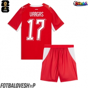 Švýcarsko Ruben Vargas #17 Dětské Domácí Dres MS 2026 Krátký Rukáv (+ trenýrky)