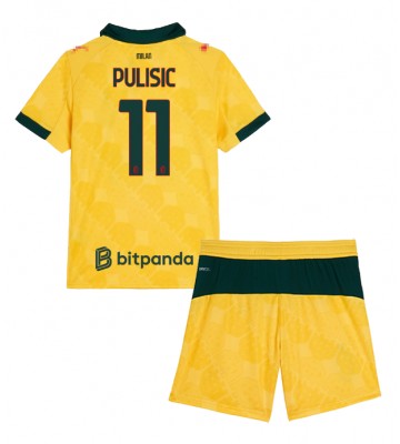 AC Milan Christian Pulisic #11 Dětské Alternativní Dres 2025-26 Krátký Rukáv (+ trenýrky)