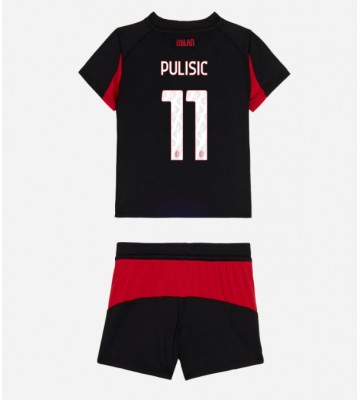 AC Milan Christian Pulisic #11 Dětské Domácí Dres 2025-26 Krátký Rukáv (+ trenýrky)