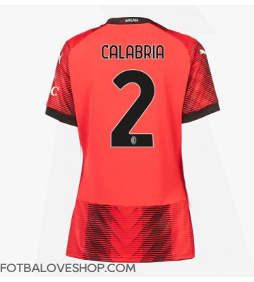 AC Milan Davide Calabria #2 Dámské Domácí Dres 2023-24 Krátký Rukáv