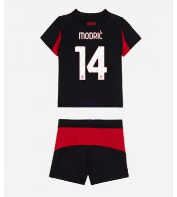 AC Milan Luka Modric #14 Dětské Domácí Dres 2025-26 Krátký Rukáv (+ trenýrky)