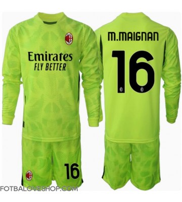 AC Milan Mike Maignan #16 Brankářské Dětské Alternativní Dres 2024-25 Dlouhý Rukáv (+ trenýrky)