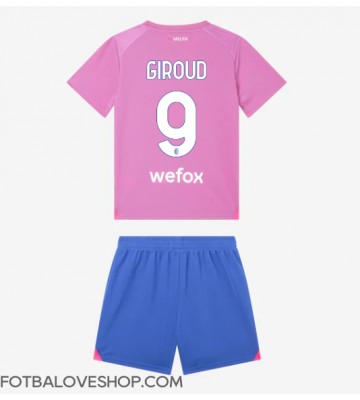 AC Milan Olivier Giroud #9 Dětské Alternativní Dres 2023-24 Krátký Rukáv (+ trenýrky)