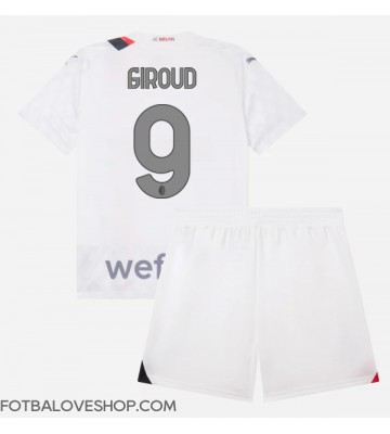 AC Milan Olivier Giroud #9 Dětské Venkovní Dres 2023-24 Krátký Rukáv (+ trenýrky)