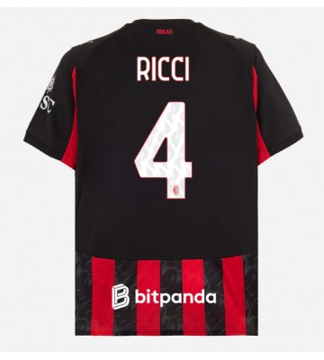 AC Milan Samuele Ricci #4 Domácí Dres 2025-26 Krátký Rukáv