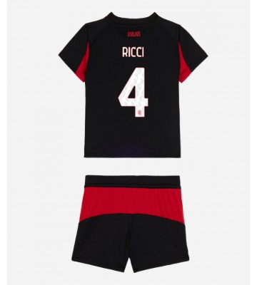 AC Milan Samuele Ricci #4 Dětské Domácí Dres 2025-26 Krátký Rukáv (+ trenýrky)