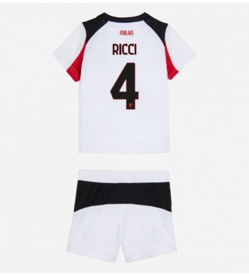 AC Milan Samuele Ricci #4 Dětské Venkovní Dres 2025-26 Krátký Rukáv (+ trenýrky)