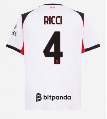 AC Milan Samuele Ricci #4 Venkovní Dres 2025-26 Krátký Rukáv