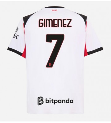 AC Milan Santiago Gimenez #7 Venkovní Dres 2025-26 Krátký Rukáv