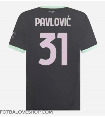 AC Milan Strahinja Pavlovic #31 Alternativní Dres 2024-25 Krátký Rukáv