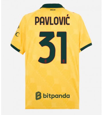 AC Milan Strahinja Pavlovic #31 Alternativní Dres 2025-26 Krátký Rukáv