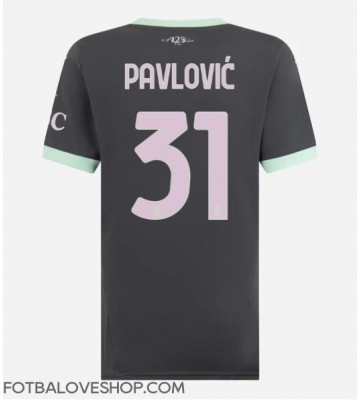 AC Milan Strahinja Pavlovic #31 Dámské Alternativní Dres 2024-25 Krátký Rukáv