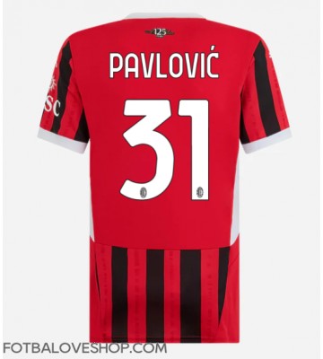 AC Milan Strahinja Pavlovic #31 Dámské Domácí Dres 2024-25 Krátký Rukáv