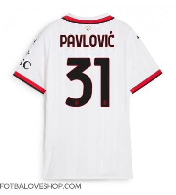 AC Milan Strahinja Pavlovic #31 Dámské Venkovní Dres 2024-25 Krátký Rukáv