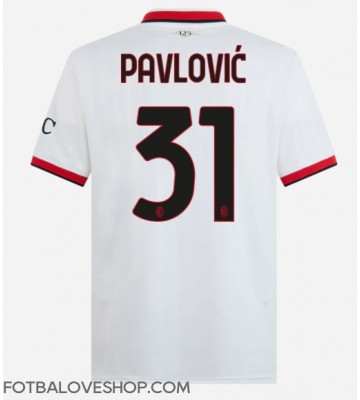 AC Milan Strahinja Pavlovic #31 Venkovní Dres 2024-25 Krátký Rukáv