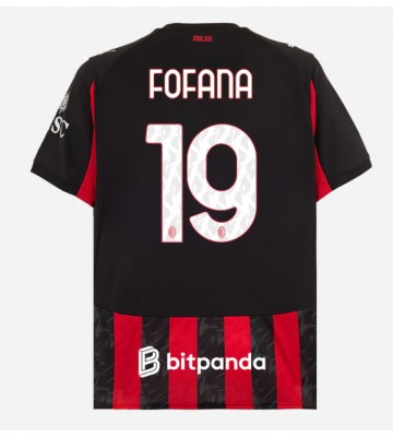 AC Milan Youssouf Fofana #19 Domácí Dres 2025-26 Krátký Rukáv