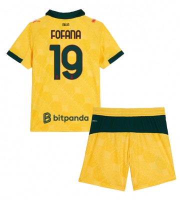 AC Milan Youssouf Fofana #19 Dětské Alternativní Dres 2025-26 Krátký Rukáv (+ trenýrky)
