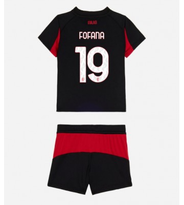 AC Milan Youssouf Fofana #19 Dětské Domácí Dres 2025-26 Krátký Rukáv (+ trenýrky)