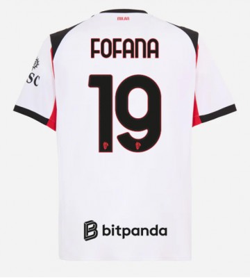 AC Milan Youssouf Fofana #19 Venkovní Dres 2025-26 Krátký Rukáv