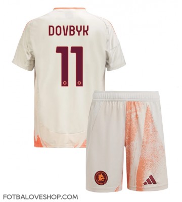 AS Roma Artem Dovbyk #11 Dětské Venkovní Dres 2024-25 Krátký Rukáv (+ trenýrky)