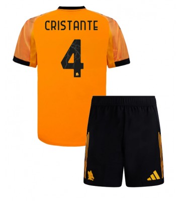 AS Roma Bryan Cristante #4 Dětské Venkovní Dres 2025-26 Krátký Rukáv (+ trenýrky)